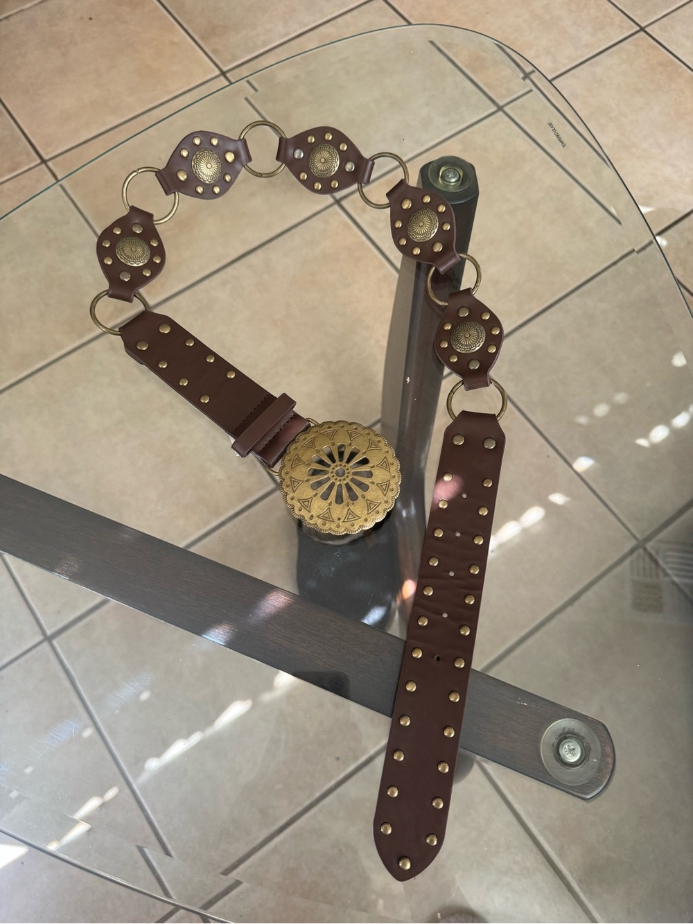 Medallion Boho Brown Belt